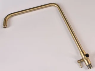 Mawialux Olga thermostatische regendoucheset opbouw goud geborsteld