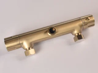 Mawialux Olga thermostatische regendoucheset opbouw goud geborsteld