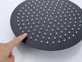 Mawialux Olga thermostatische regendoucheset rond mat zwart opbouw