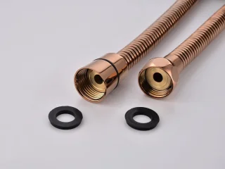 Mawialux Pointer Rose Goud thermostatische inbouw regendoucheset vierkant