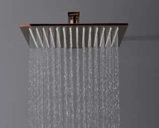 Mawialux Pointer Rose Goud thermostatische inbouw regendoucheset vierkant
