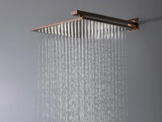 Mawialux Pointer Rose Goud thermostatische inbouw regendoucheset vierkant