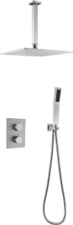 Mawialux Pointer RVS thermostatische inbouw regendoucheset vierkant