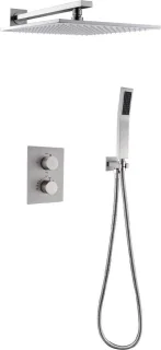 Mawialux Pointer RVS thermostatische inbouw regendoucheset vierkant