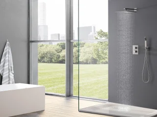 Mawialux Pointer RVS thermostatische inbouw regendoucheset vierkant