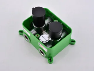 Mawialux Pointer Thermostatische Inbouw Regendoucheset Mat Zwart Vierkant