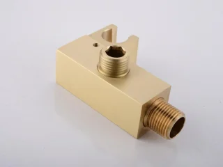 Mawialux Pointer thermostatische inbouw regendoucheset vierkant geborsteld goud