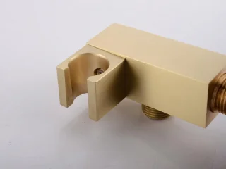 Mawialux Pointer thermostatische inbouw regendoucheset vierkant geborsteld goud