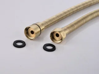 Mawialux Pointer thermostatische inbouw regendoucheset vierkant geborsteld goud