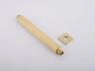 Mawialux Pointer thermostatische inbouw regendoucheset vierkant geborsteld goud