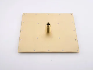Mawialux Pointer thermostatische inbouw regendoucheset vierkant geborsteld goud