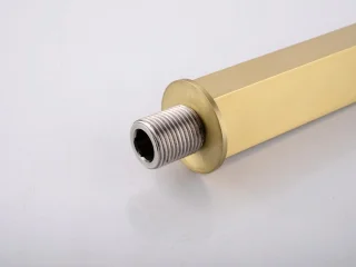 Mawialux Pointer thermostatische inbouw regendoucheset vierkant geborsteld goud
