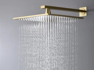 Mawialux Pointer thermostatische inbouw regendoucheset vierkant geborsteld goud