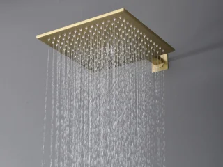 Mawialux Pointer thermostatische inbouw regendoucheset vierkant geborsteld goud