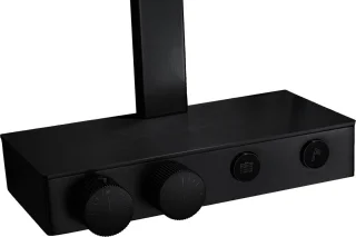 Mawialux Simara thermostatische regendoucheset mat zwart rond opbouw