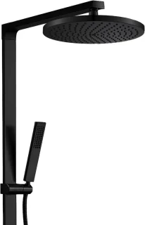 Mawialux Simara thermostatische regendoucheset mat zwart rond opbouw