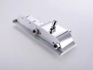 Mawialux Tisa thermostatische regendoucheset vierkant chroom/wit opbouw