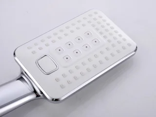 Mawialux Tisa thermostatische regendoucheset vierkant chroom/wit opbouw