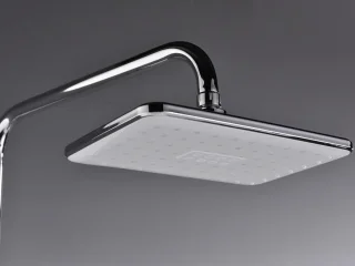 Mawialux Tisa thermostatische regendoucheset vierkant chroom/wit opbouw