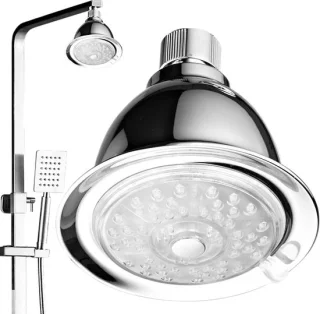 Meerkleurige LED-douchekop (21,6 x 9,3 cm)