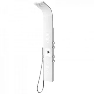 Merkloos Thermostatische Douchekolom Wit