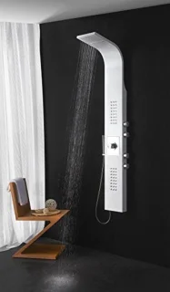 Merkloos Thermostatische Douchekolom Wit