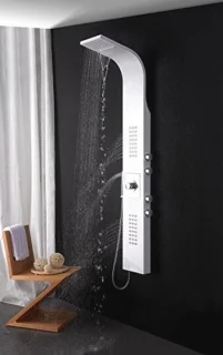Merkloos Thermostatische Douchekolom Wit