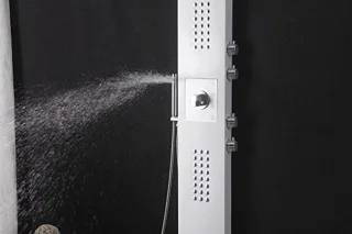 Merkloos Thermostatische Douchekolom Wit