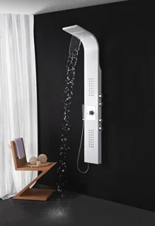Merkloos Thermostatische Douchekolom Wit