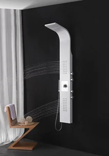 Merkloos Thermostatische Douchekolom Wit