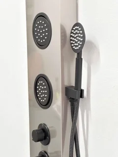 Merknaam Douchesysteem Douchepaneel Gebogen 150 x 20 x 7 cm Nikkel