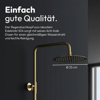Merknaam Inbouw Douchekolom (Doucheset) - Goud/Zwart