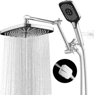 Metalen douchekop en handdouche set