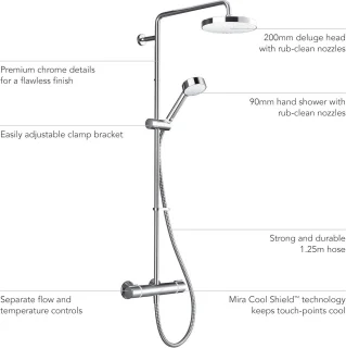 Mira Relate Dual Outlet thermostatische doucheklep
