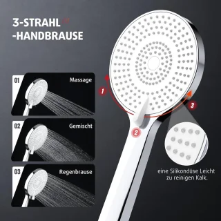 MKSS® Regendouchekop Zilver