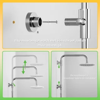 MKSS® Regendoucheset Zilver