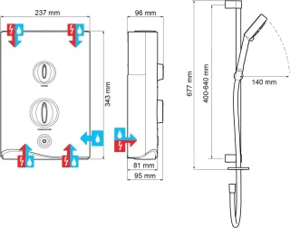 Multi-Fit Elektrische Douche
