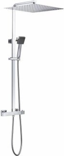 OCEANIC Douchezuil thermostatisch met hoge vierkante douchekop chroom