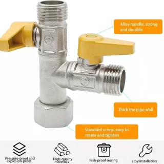 Omschakelklep G1/2 inch T-type driewegklep