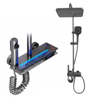 De Onenest Regendouche met Thermostaatkraan – Mat Zwart in één oogopslag