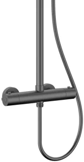 Wat vinden we goed aan de Opbouw doucheset Gun Metal 30 cm rond