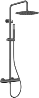 Gun Metal 30 cm rond — Luxe regendouche met degelijk Sedal-binnenwerk