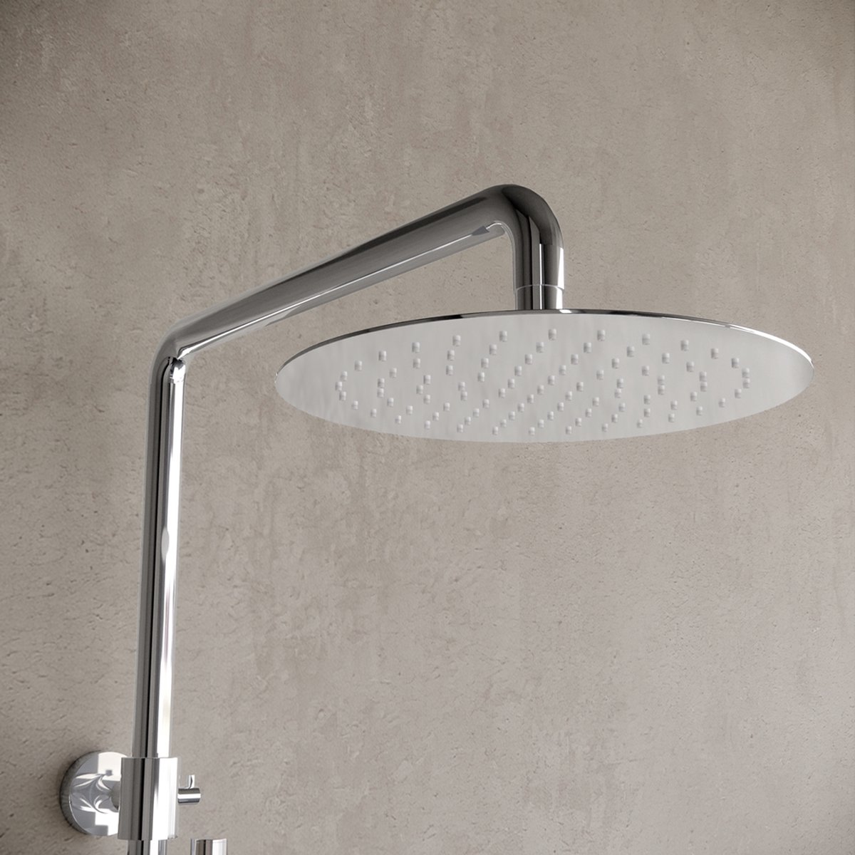 Opbouw Regendouche 25cm Thermostatisch Chroom