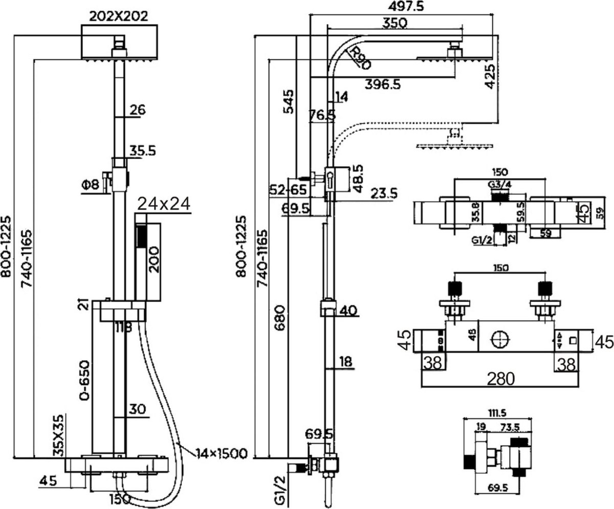 Wat vinden we goed aan de Opbouw regendouche 25cm thermostatisch RVS