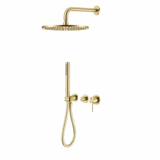 Owen & Finch inbouw regendoucheset Ø300mm geborsteld champagne goud