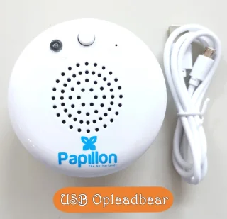 Papillon Regendouche 21 cm Wit met Bluetooth Speaker