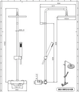 Plieger Royal thermostatische doucheset chroom