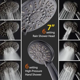 Premium 7-inch Regendouchecombinatie met Handdouche