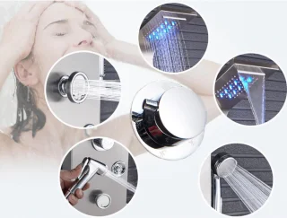 Productgigant Spa doucheset thermostaat zwart