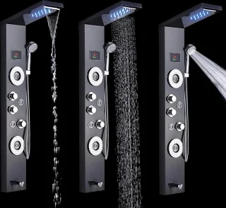 Productgigant Spa doucheset thermostaat zwart